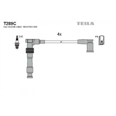 Комплект проводов зажигания T289C TESLA - купить в магазине запчастей по Украине