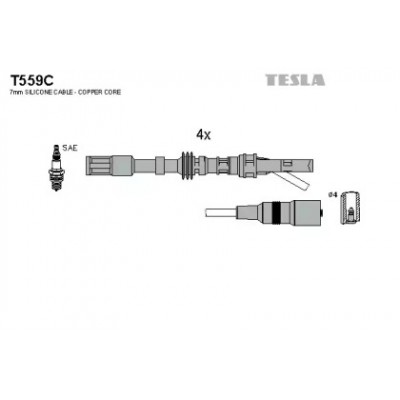 Комплект проводов зажигания T559C TESLA - купить в магазине запчастей по Украине
