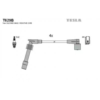 Комплект проводов зажигания T629B TESLA - купить в магазине запчастей по Украине
