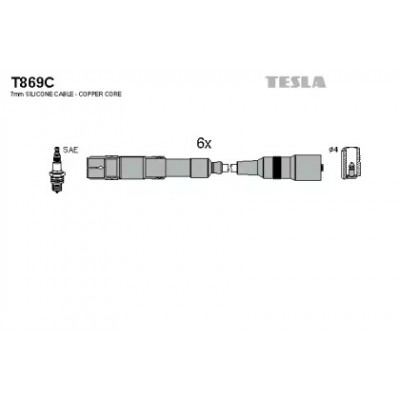 Комплект проводов зажигания T869C TESLA - купить в магазине запчастей по Украине