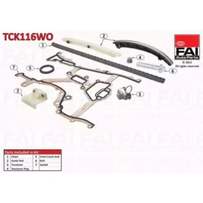 Комплект цели привода распредвала TCK116WO FAI AutoParts - купить в магазине запчастей по Украине