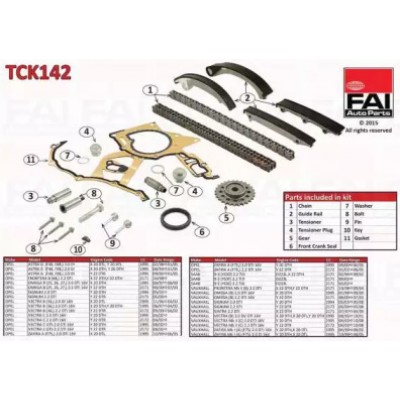 Комплект цели привода распредвала TCK142 FAI AutoParts - купить в магазине запчастей по Украине