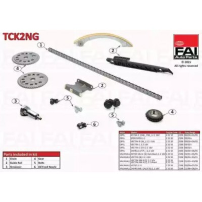 Комплект цели привода распредвала TCK2NG FAI AutoParts - купить в магазине запчастей по Украине