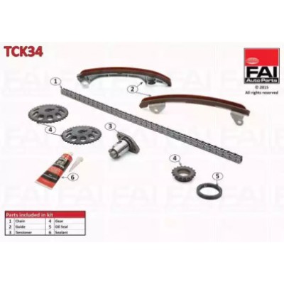 Комплект цели привода распредвала TCK34 FAI AutoParts - купить в магазине запчастей по Украине