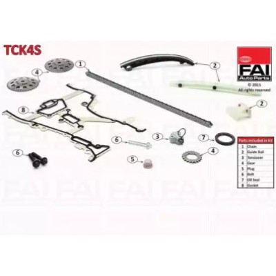 Комплект цели привода распредвала TCK4S FAI AutoParts - купить в магазине запчастей по Украине