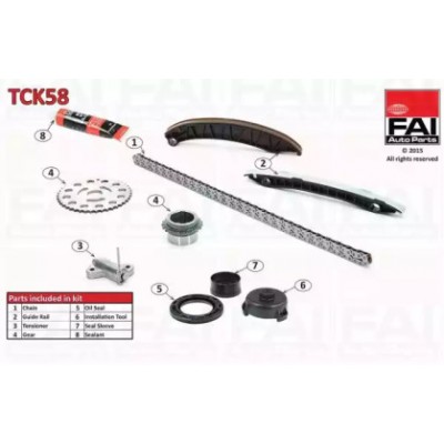 Комплект цели привода распредвала TCK58 FAI AutoParts - купить в магазине запчастей по Украине