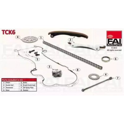 Комплект цели привода распредвала TCK6 FAI AutoParts - купить в магазине запчастей по Украине