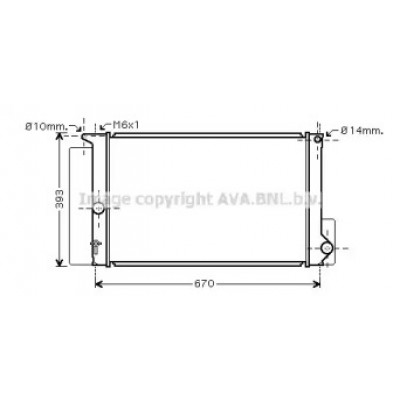 Радиатор, охлаждение двигателя TO2397 AVA QUALITY COOLING - купить в магазине запчастей по Украине