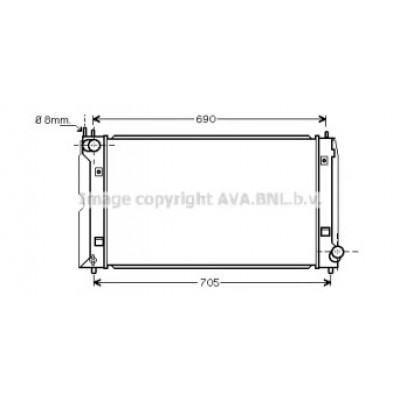 Радиатор, охлаждение двигателя TO2403 AVA QUALITY COOLING - купить в магазине запчастей по Украине