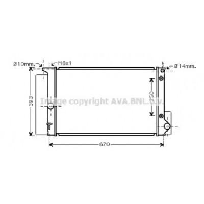 Радиатор, охлаждение двигателя TO2474 AVA QUALITY COOLING - купить в магазине запчастей по Украине