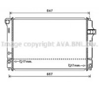 Радиатор, охлаждение двигателя AVA QUALITY COOLING TO2700 TO2700 AVA QUALITY COOLING - купить в магазине запчастей по Украине