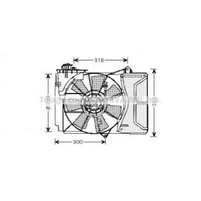 Вентилятор, охлаждение двигателя TO7503 AVA QUALITY COOLING - купить в магазине запчастей по Украине