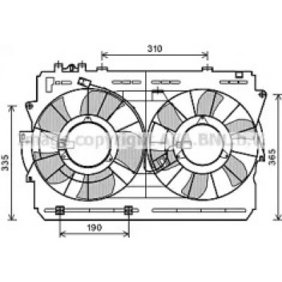 Вентилятор, охлаждение двигателя TO7570 AVA QUALITY COOLING - купить в магазине запчастей по Украине