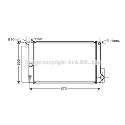 Радиатор, охлаждение двигателя TOA2397 AVA QUALITY COOLING - купить в магазине запчастей по Украине