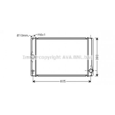Радиатор, охлаждение двигателя TOA2400 AVA QUALITY COOLING - купить в магазине запчастей по Украине