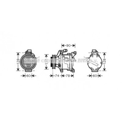 Компрессор, кондиционер TOK450 AVA QUALITY COOLING - купить в магазине запчастей по Украине