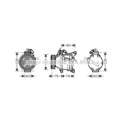 Компрессор, кондиционер TOK469 AVA QUALITY COOLING - купить в магазине запчастей по Украине