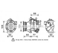 Компрессор, кондиционер AVA QUALITY COOLING TOK618 TOK618 AVA QUALITY COOLING - купить в магазине запчастей по Украине