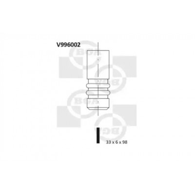 Впускной клапан V996002 BGA - купить в магазине запчастей по Украине