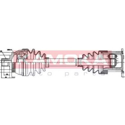 Приводной вал VW1138901 KAMOKA - купить в магазине запчастей по Украине
