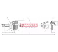 Приводной вал KAMOKA VW1138919 VW1138919 KAMOKA - купить в магазине запчастей по Украине