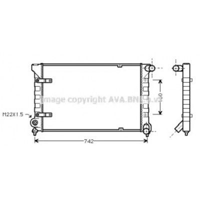 Радиатор, охлаждение двигателя VW2042 AVA QUALITY COOLING - купить в магазине запчастей по Украине