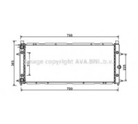 Радиатор, охлаждение двигателя AVA QUALITY COOLING VW2094 VW2094 AVA QUALITY COOLING - купить в магазине запчастей по Украине