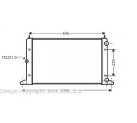 Радиатор, охлаждение двигателя AVA QUALITY COOLING VW2134 VW2134 AVA QUALITY COOLING - купить в магазине запчастей по Украине