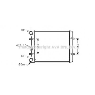 Радиатор, охлаждение двигателя VW2152 AVA QUALITY COOLING - купить в магазине запчастей по Украине