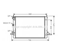 Радиатор, охлаждение двигателя AVA QUALITY COOLING VW2184 VW2184 AVA QUALITY COOLING - купить в магазине запчастей по Украине