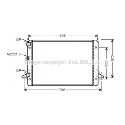 Радиатор, охлаждение двигателя VW2184 AVA QUALITY COOLING - купить в магазине запчастей по Украине