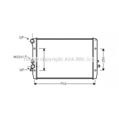 Радиатор, охлаждение двигателя VW2193 AVA QUALITY COOLING - купить в магазине запчастей по Украине