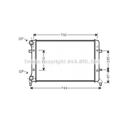 Радиатор, охлаждение двигателя VW2204 AVA QUALITY COOLING - купить в магазине запчастей по Украине