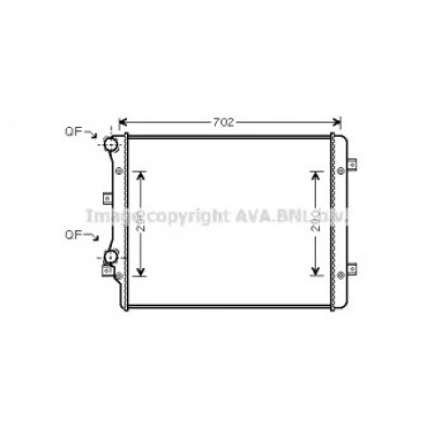 Радиатор, охлаждение двигателя VW2207 AVA QUALITY COOLING - купить в магазине запчастей по Украине
