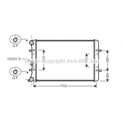 Радиатор, охлаждение двигателя VW2217 AVA QUALITY COOLING - купить в магазине запчастей по Украине