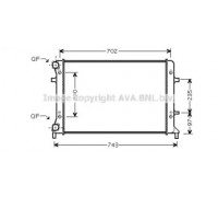 Радиатор, охлаждение двигателя AVA QUALITY COOLING VW2228 VW2228 AVA QUALITY COOLING - купить в магазине запчастей по Украине