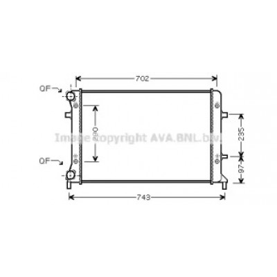Радиатор, охлаждение двигателя VW2228 AVA QUALITY COOLING - купить в магазине запчастей по Украине
