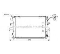 Радиатор, охлаждение двигателя AVA QUALITY COOLING VW2232 VW2232 AVA QUALITY COOLING - купить в магазине запчастей по Украине