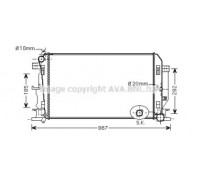 Радиатор, охлаждение двигателя AVA QUALITY COOLING VW2271 VW2271 AVA QUALITY COOLING - купить в магазине запчастей по Украине