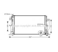 Радиатор, охлаждение двигателя AVA QUALITY COOLING VW2279 VW2279 AVA QUALITY COOLING - купить в магазине запчастей по Украине