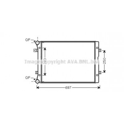 Радиатор, охлаждение двигателя VW2283 AVA QUALITY COOLING - купить в магазине запчастей по Украине