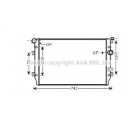 Радиатор, охлаждение двигателя AVA QUALITY COOLING VW2287 VW2287 AVA QUALITY COOLING - купить в магазине запчастей по Украине