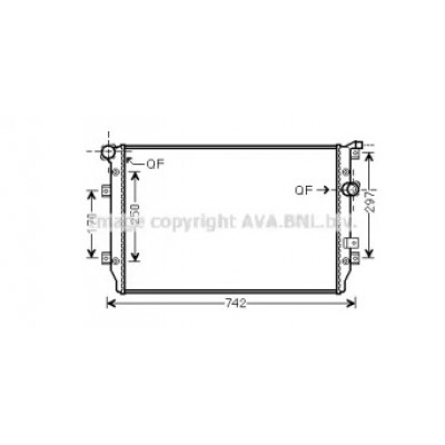 Радиатор, охлаждение двигателя VW2287 AVA QUALITY COOLING - купить в магазине запчастей по Украине