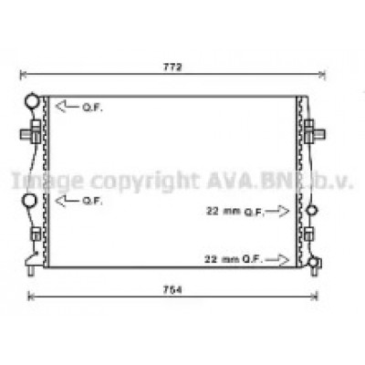 Радиатор, охлаждение двигателя VW2343 AVA QUALITY COOLING - купить в магазине запчастей по Украине