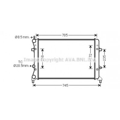 Радиатор, охлаждение двигателя VW2359 AVA QUALITY COOLING - купить в магазине запчастей по Украине
