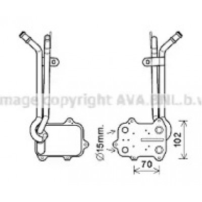 масляный радиатор, двигательное масло VW3389 AVA QUALITY COOLING - купить в магазине запчастей по Украине
