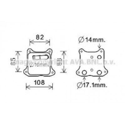 масляный радиатор, двигательное масло VW3391 AVA QUALITY COOLING - купить в магазине запчастей по Украине