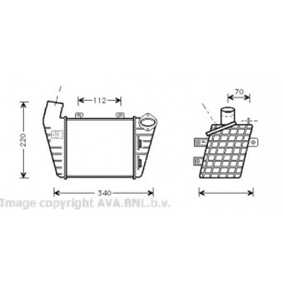 Интеркулер VW4127 AVA QUALITY COOLING - купить в магазине запчастей по Украине