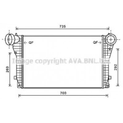 Интеркулер VW4319 AVA QUALITY COOLING - купить в магазине запчастей по Украине