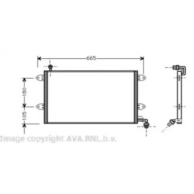 Конденсатор, кондиционер VW5137 AVA QUALITY COOLING - купить в магазине запчастей по Украине